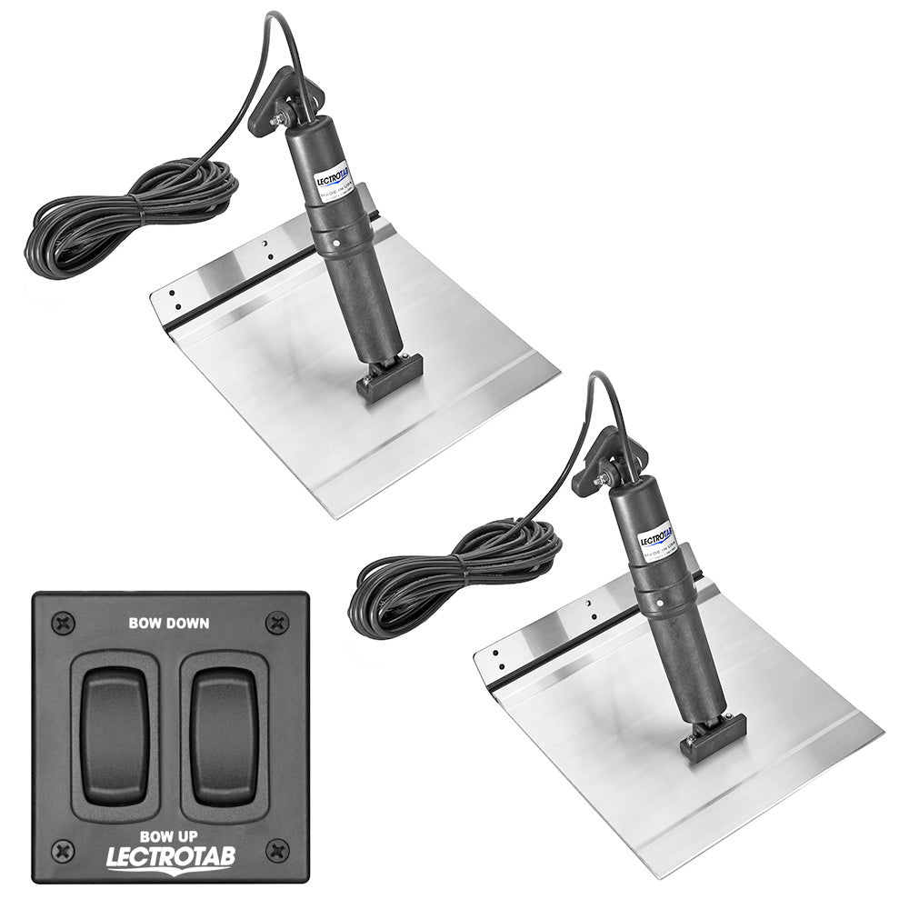 Lectrotab XKA Aluminum Alloy Trim Tab Kit wRocker Switch  12 x 24 XKAF12X24A